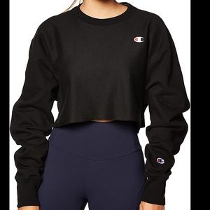 *NWT* Women’s Champion Reverse Weave Cropped Sweatshirt Black Extra Small XS
